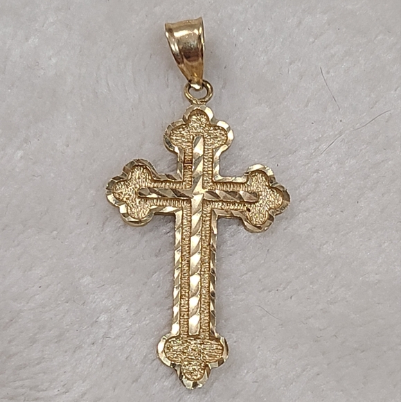 14K Yellow Gold Cross Pendant